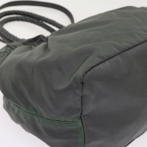 PRADA Hand Bag Nylon 2way Gray Auth 54970
