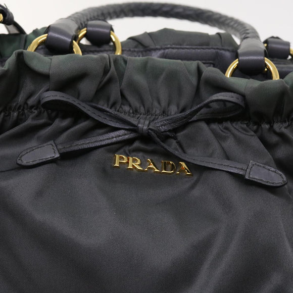 PRADA Handtasche Nylon 2way Grau Auth 54970