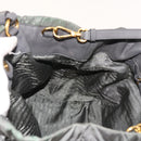PRADA Hand Bag Nylon 2way Gray Auth 54970-21