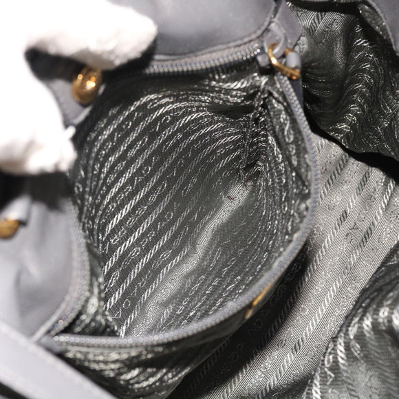 PRADA Hand Bag Nylon 2way Gray Auth 54970