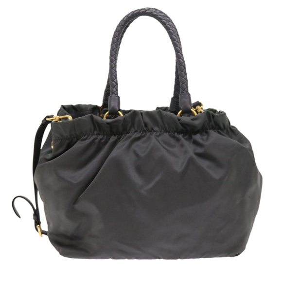 PRADA Handtasche Nylon 2way Grau Auth 54970