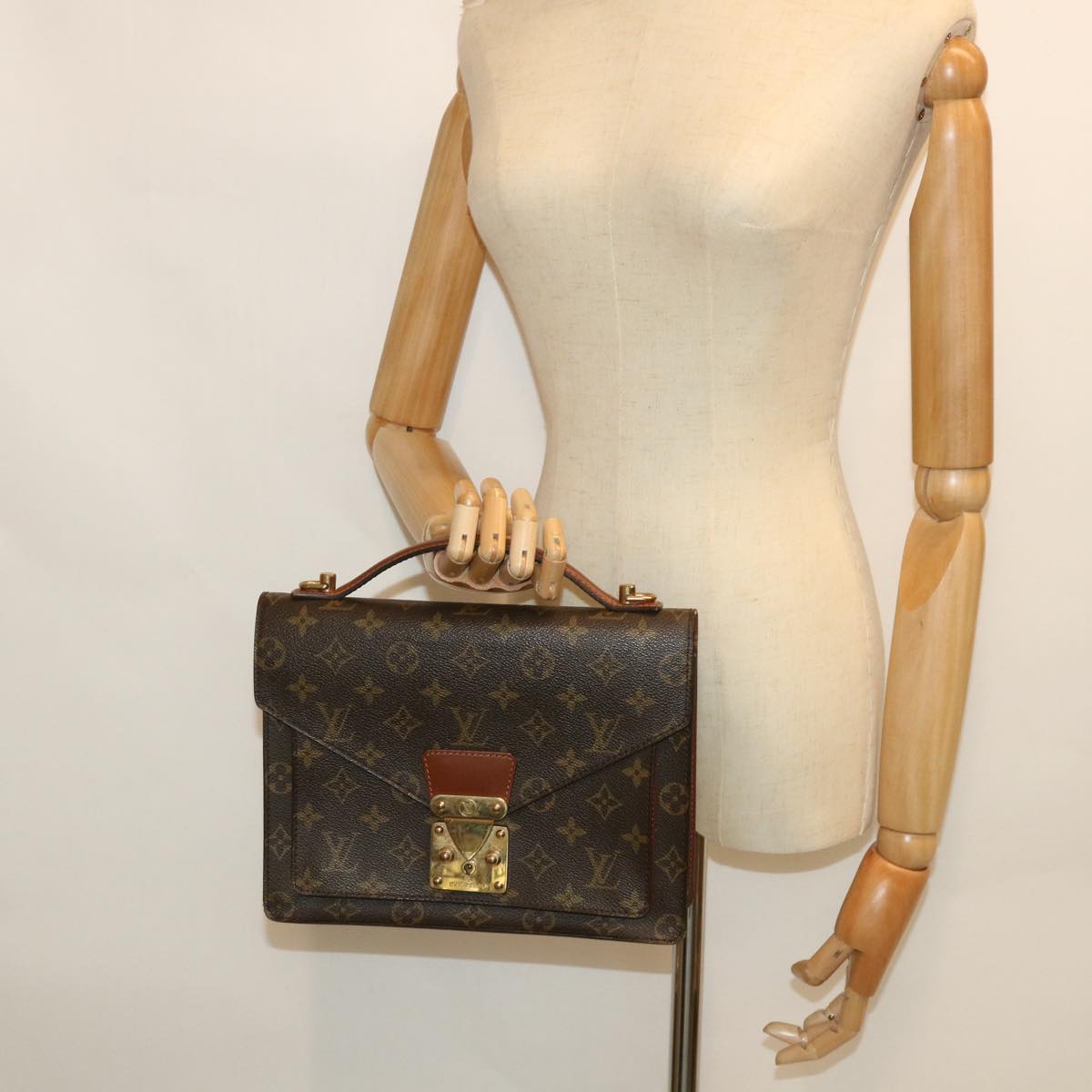 LOUIS VUITTON Monogram Monceau 26 Shoulder Bag 2way M51187 LV Auth 55010