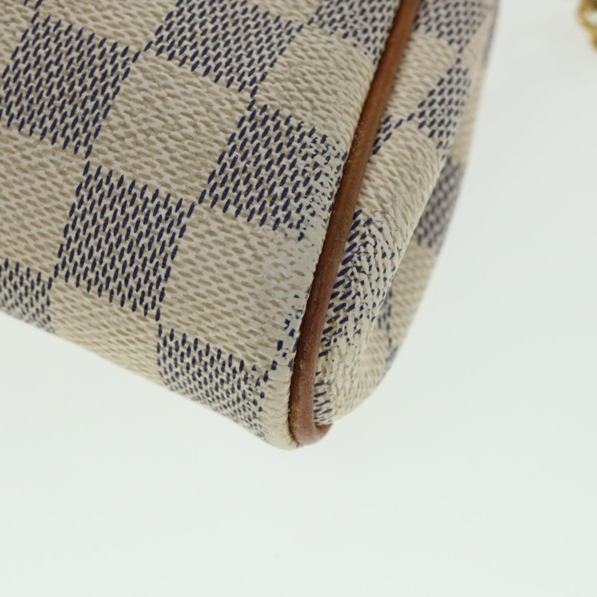 LOUIS VUITTON Damier Azur Eva Shoulder Bag 2way N55214 LV Auth 55052