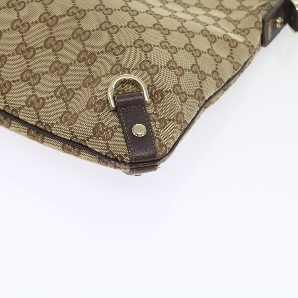 GUCCI GG Canvas Shoulder Bag Beige 131326 Auth 55079