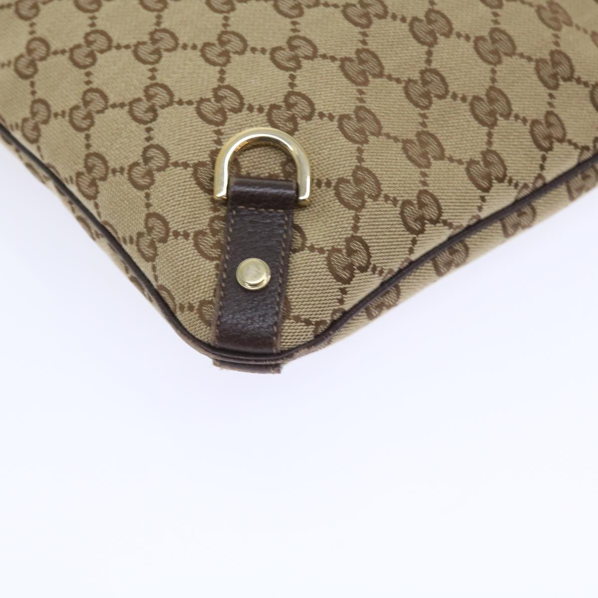 GUCCI GG Canvas Shoulder Bag Beige 131326 Auth 55079