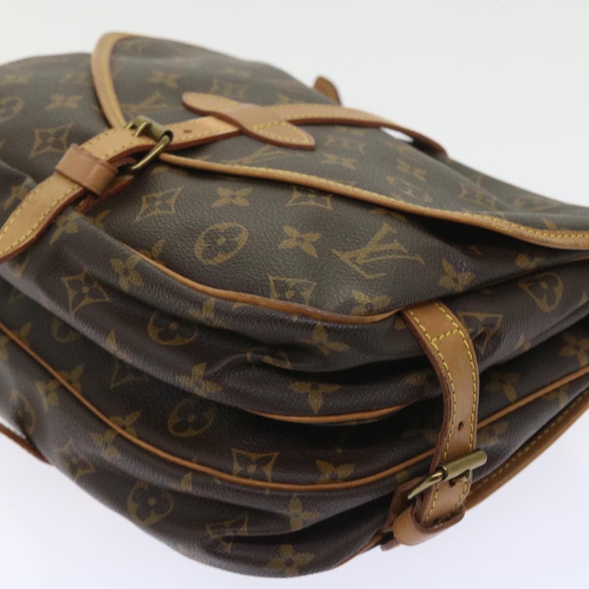 LOUIS VUITTON Monogram Saumur 30 Shoulder Bag M42256 LV Auth 55101