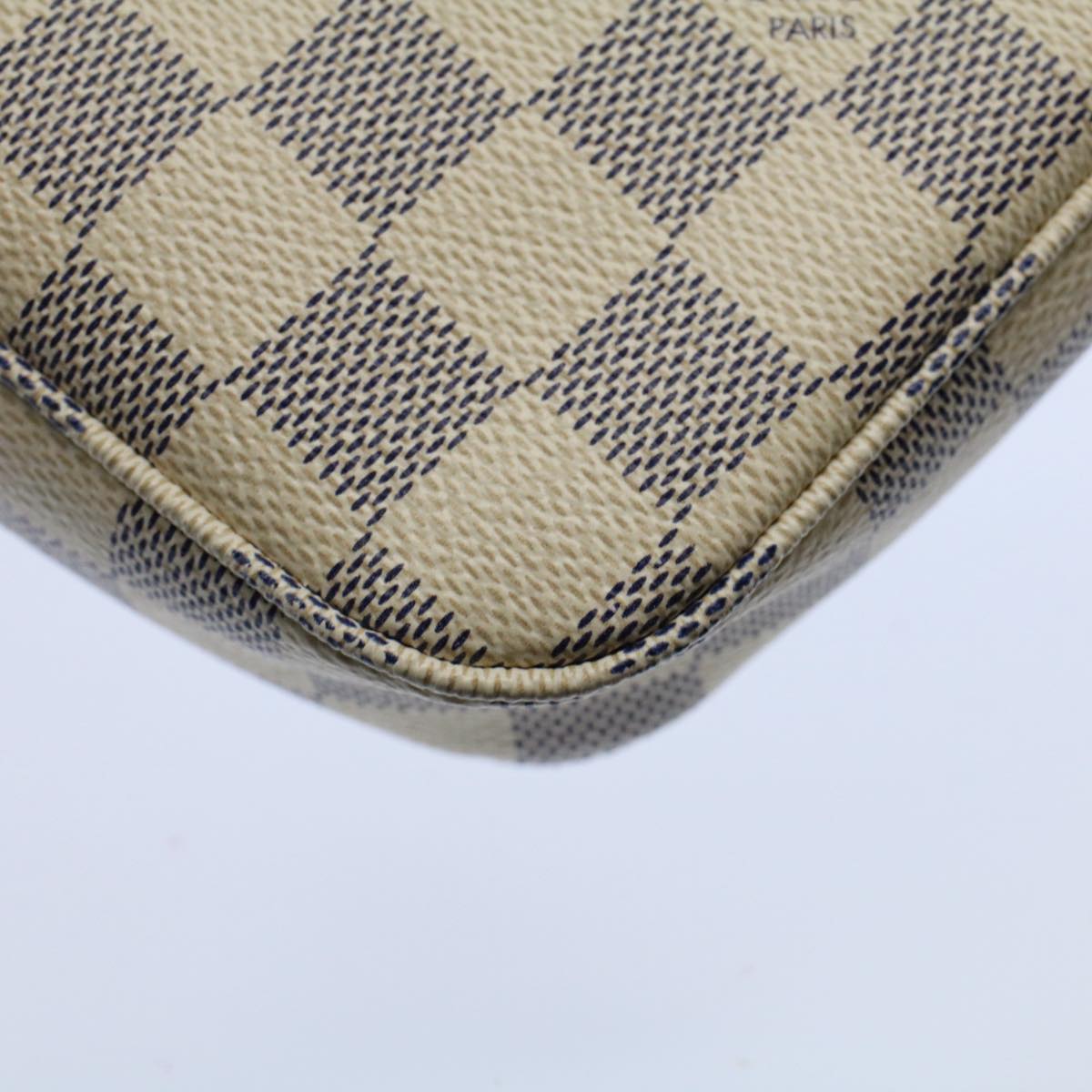 LOUIS VUITTON Damier Azur Pochette Accessoires Pouch N51986 LV Auth 55108A