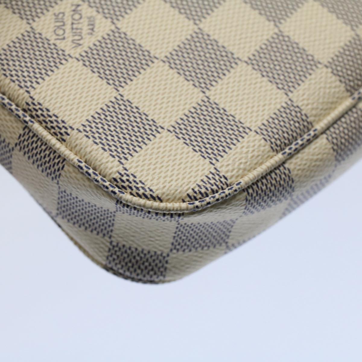 LOUIS VUITTON Damier Azur Pochette Accessoires Pouch N51986 LV Auth 55108A