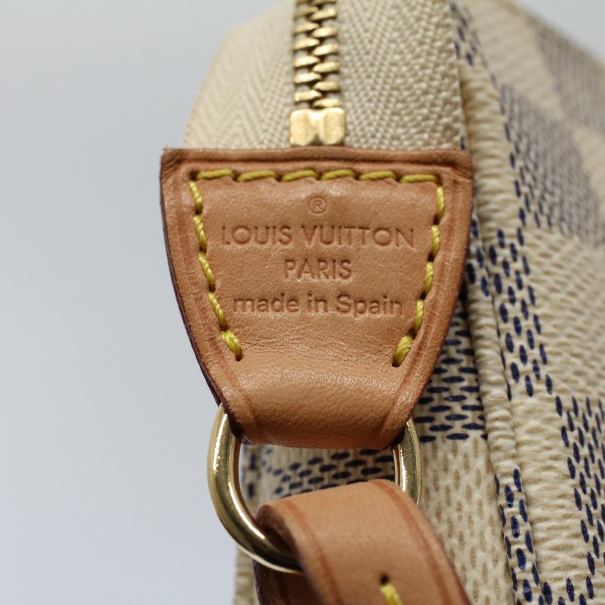 LOUIS VUITTON Damier Azur Pochette Accessoires Pouch N51986 LV Auth 55108A