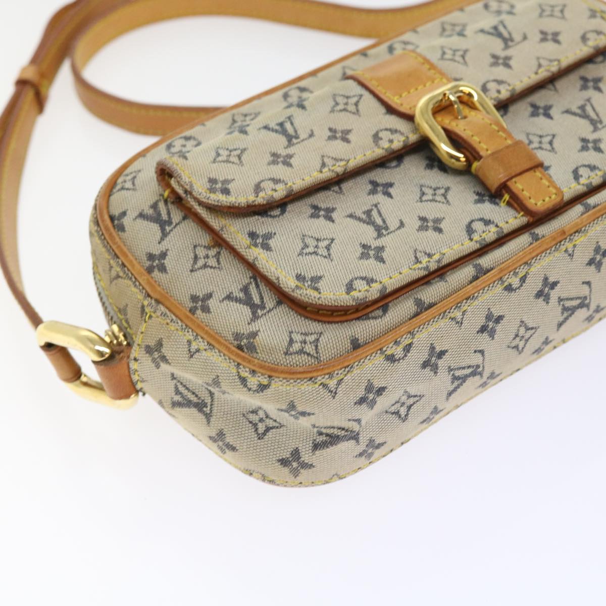 LOUIS VUITTON Monogram Mini Juliet MM Shoulder Bag Blue M92004 LV Auth 55117