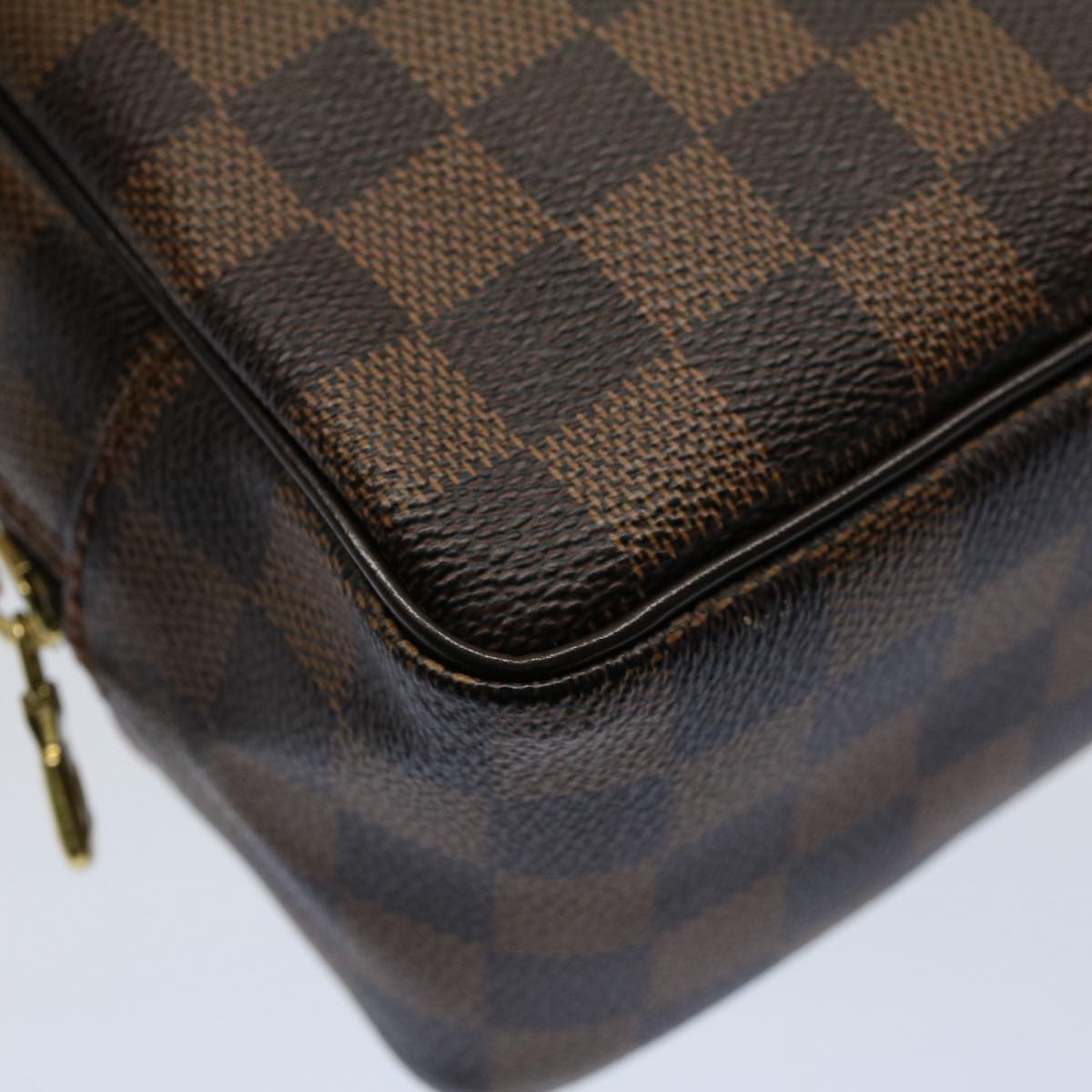 LOUIS VUITTON Damier Ebene Trousse Toilette 25 Clutch Bag N47624 LV Auth 55152