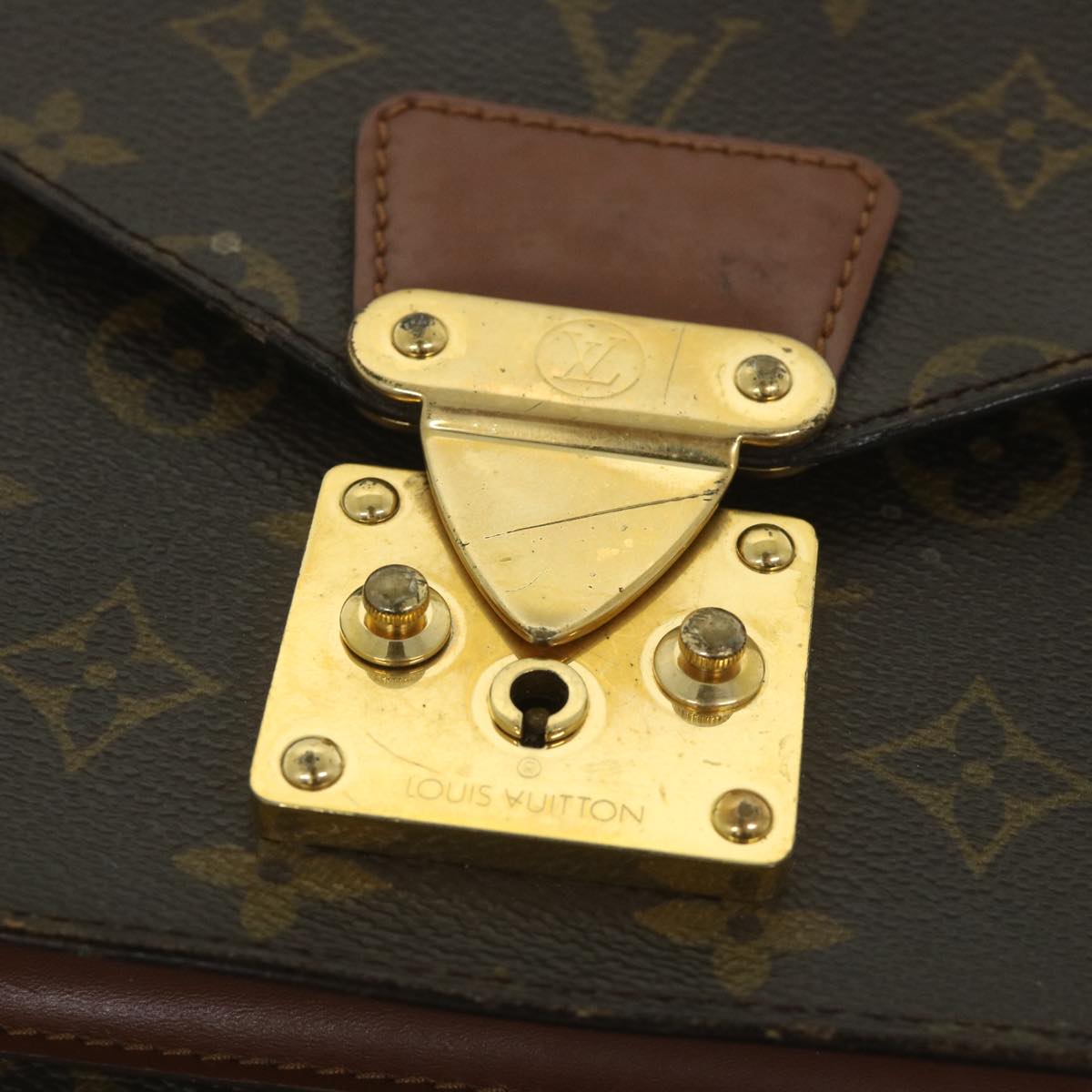 LOUIS VUITTON Monogram Monceau 28 Hand Bag 2way M51185 LV Auth 55168