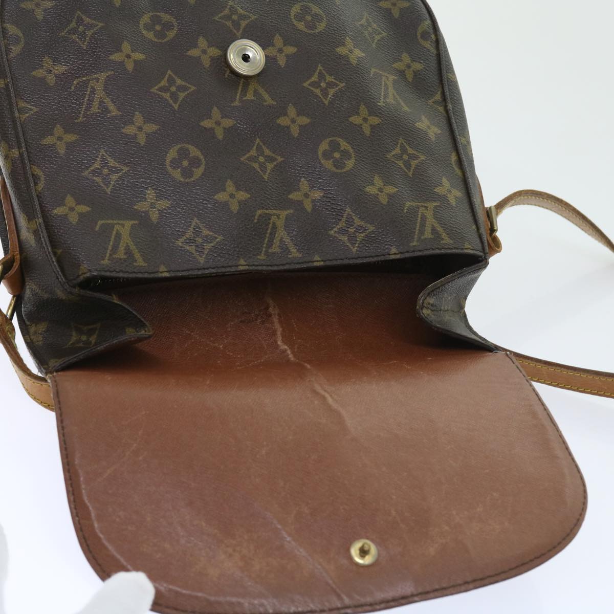 LOUIS VUITTON Monogram Saint Cloud GM Shoulder Bag M51242 LV Auth 55172