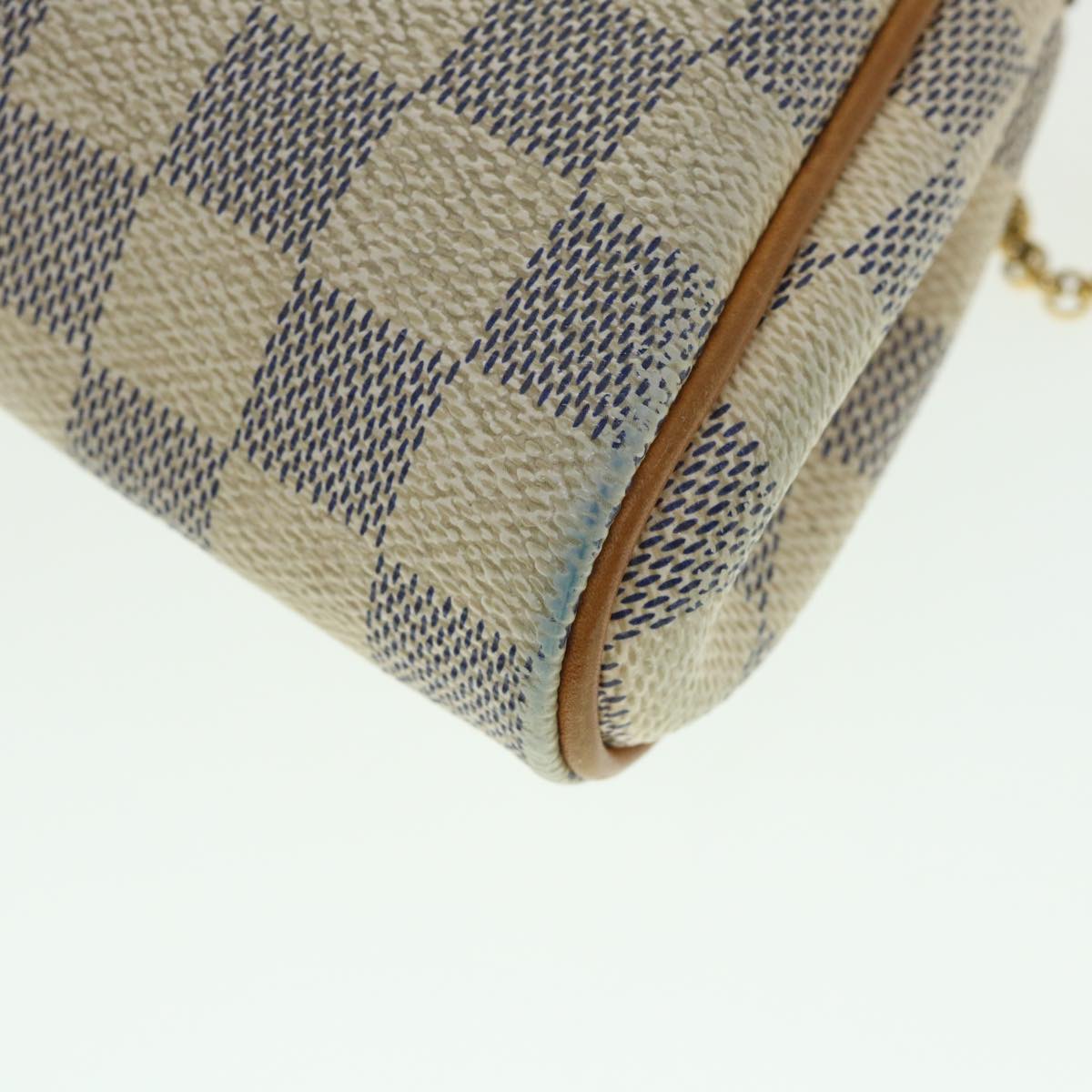 LOUIS VUITTON Damier Azur Eva Shoulder Bag 2way N55214 LV Auth 55258