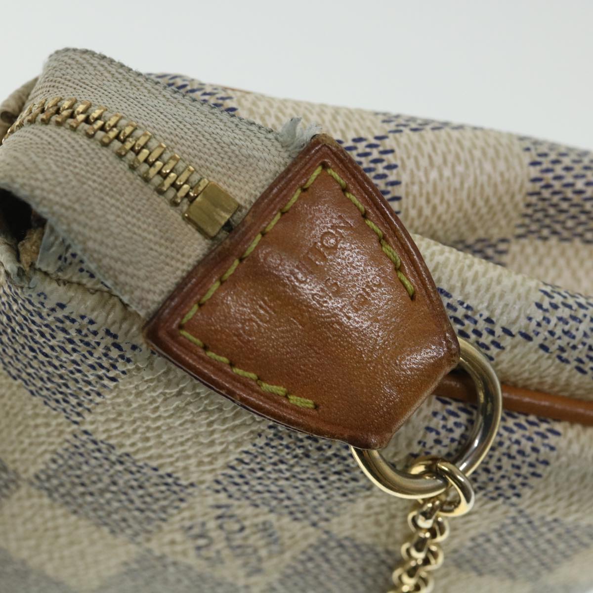 LOUIS VUITTON Damier Azur Eva Shoulder Bag 2way N55214 LV Auth 55258