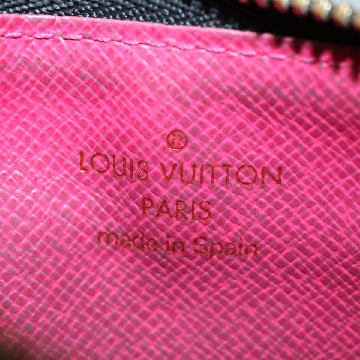 LOUIS VUITTON Multicolor Pochette Cles NM Coin Purse Black M60279 LV Auth 55266