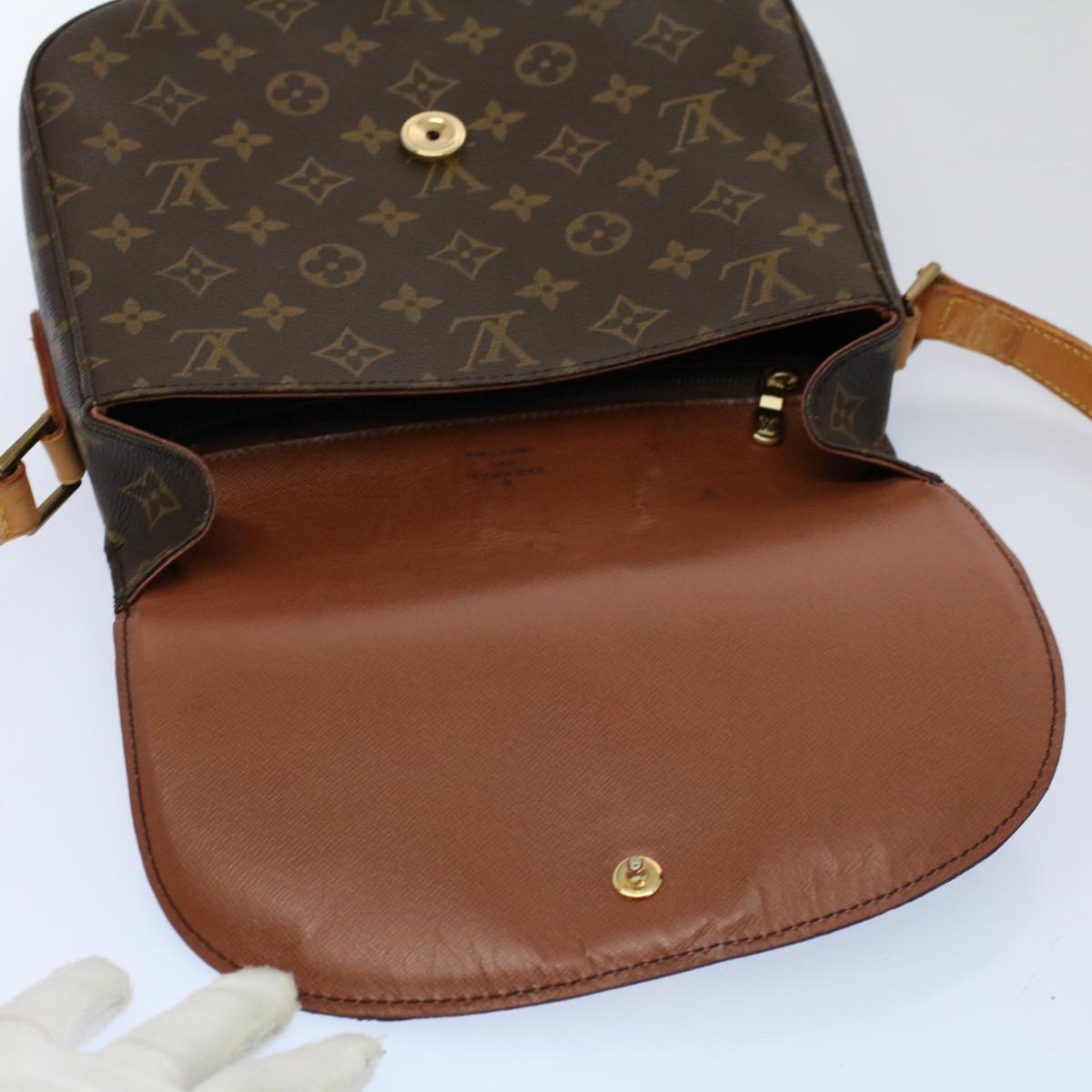 LOUIS VUITTON Monogram Saint Cloud GM Shoulder Bag M51242 LV Auth 55301