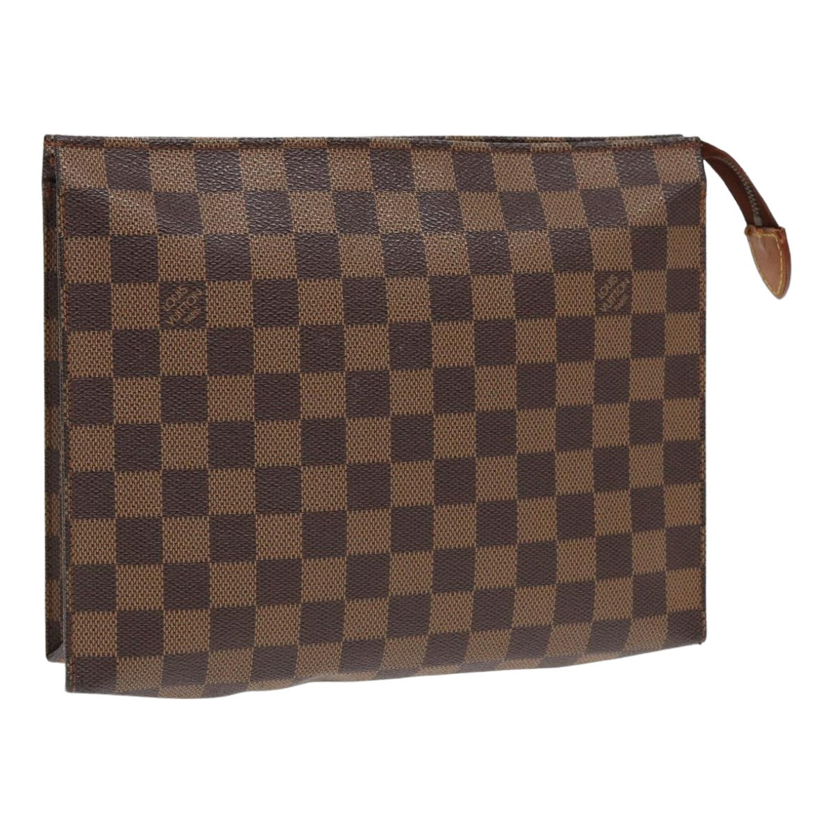 LOUIS VUITTON Damier Ebene Poche Toilette 26 Pouch N47543 LV Auth 55311