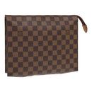 LOUIS VUITTON Damier Ebene Poche Toilette 26 Pouch N47543 LV Auth 55311-1