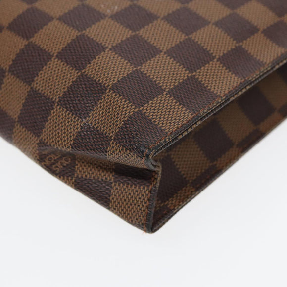 LOUIS VUITTON Damier Ebene Poche Toilette 26 Pouch N47543 LV Auth 55311