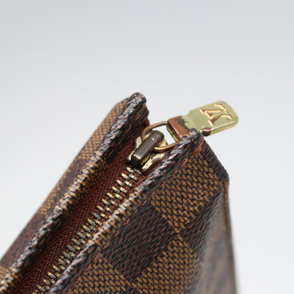 LOUIS VUITTON Damier Ebene Poche Toilette 26 Pouch N47543 LV Auth 55311