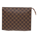 LOUIS VUITTON Damier Ebene Poche Toilette 26 Pouch N47543 LV Auth 55311-13