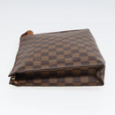 LOUIS VUITTON Damier Ebene Poche Toilette 26 Pouch N47543 LV Auth 55311-3