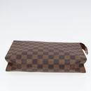 LOUIS VUITTON Damier Ebene Poche Toilette 26 Pouch N47543 LV Auth 55311-6