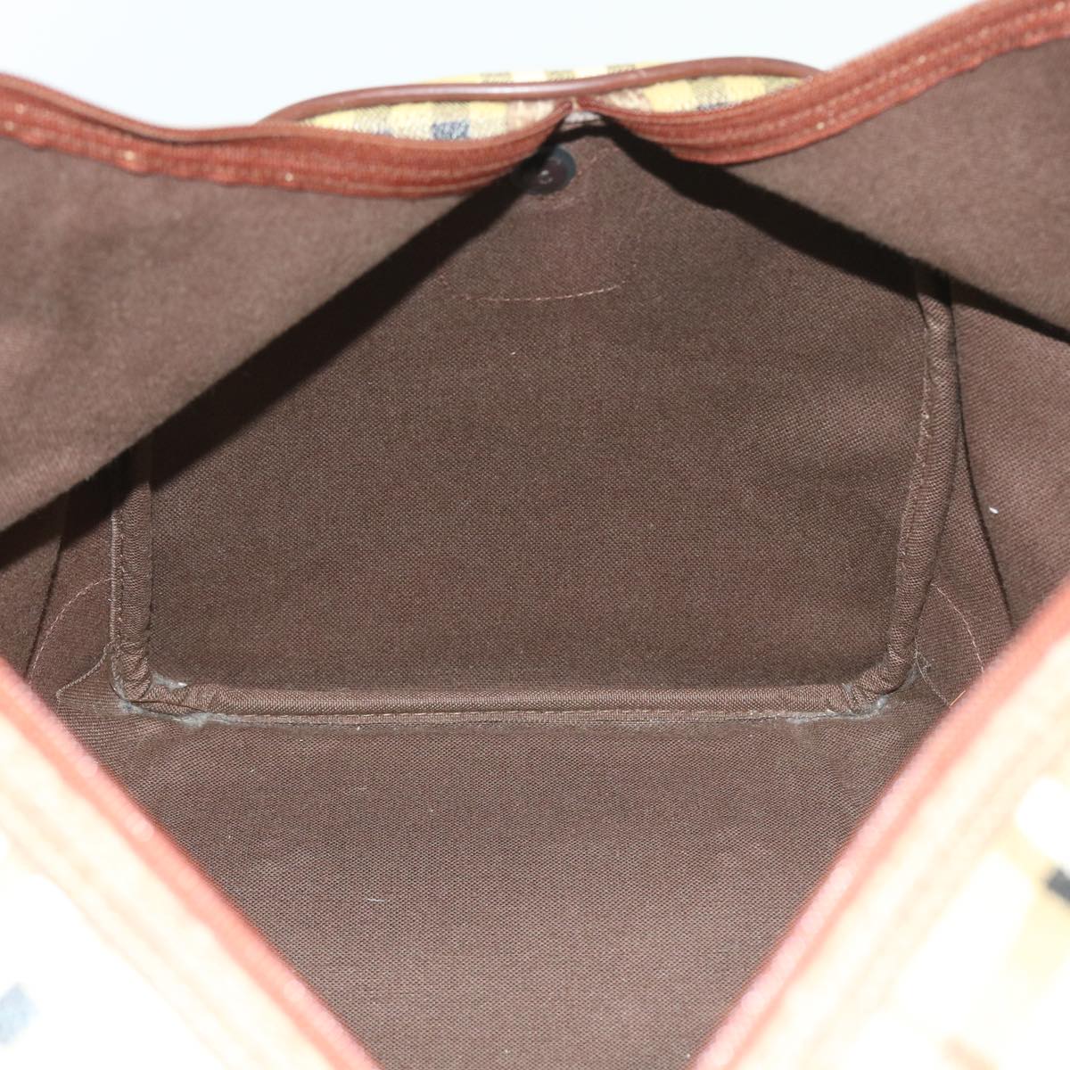 Burberrys Nova Check Boston Bag PVC Leather Beige Brown Auth 55402