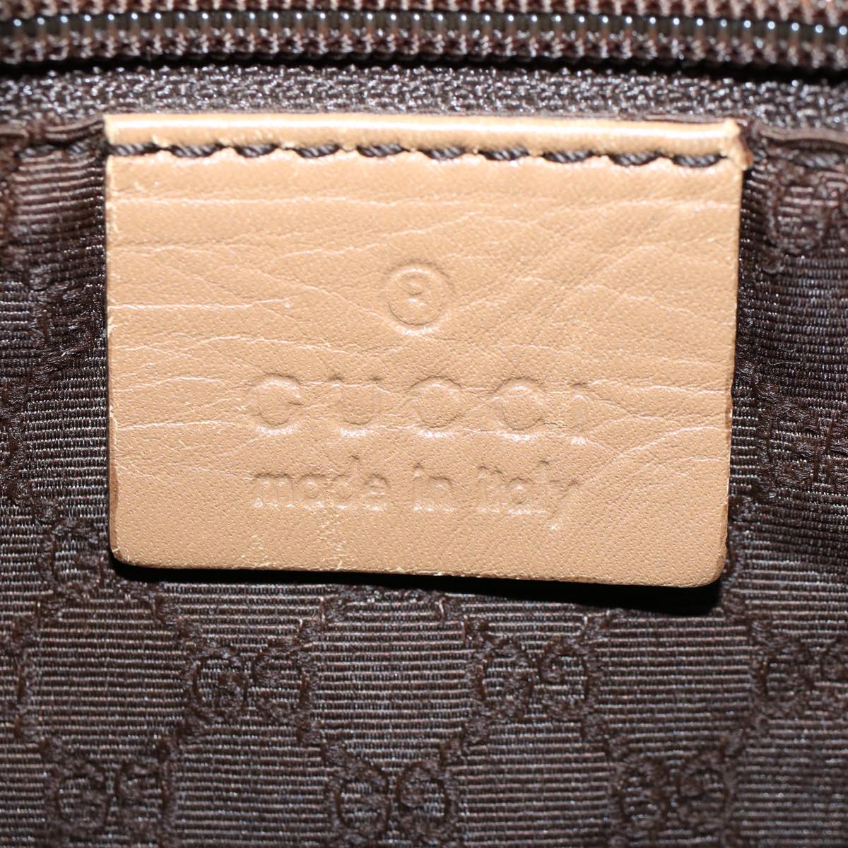 GUCCI Jackie Sherry Line Shoulder Bag Suede Leather Beige Brown Auth 55413