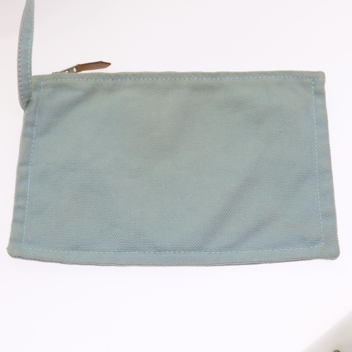 HERMES Bora Bora PM Tote Bag Canvas Light Blue Auth 55452