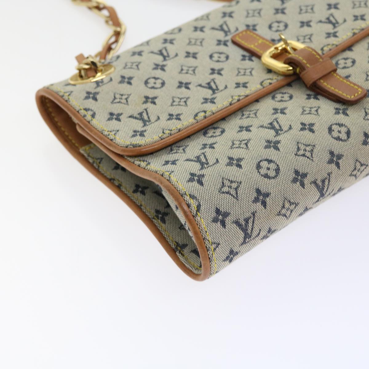 LOUIS VUITTON Monogram Mini Camille Chain Shoulder Bag Blue M92002 Auth 55469