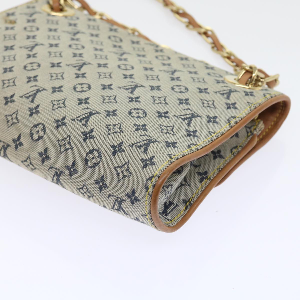 LOUIS VUITTON Monogram Mini Camille Chain Shoulder Bag Blue M92002 Auth 55469