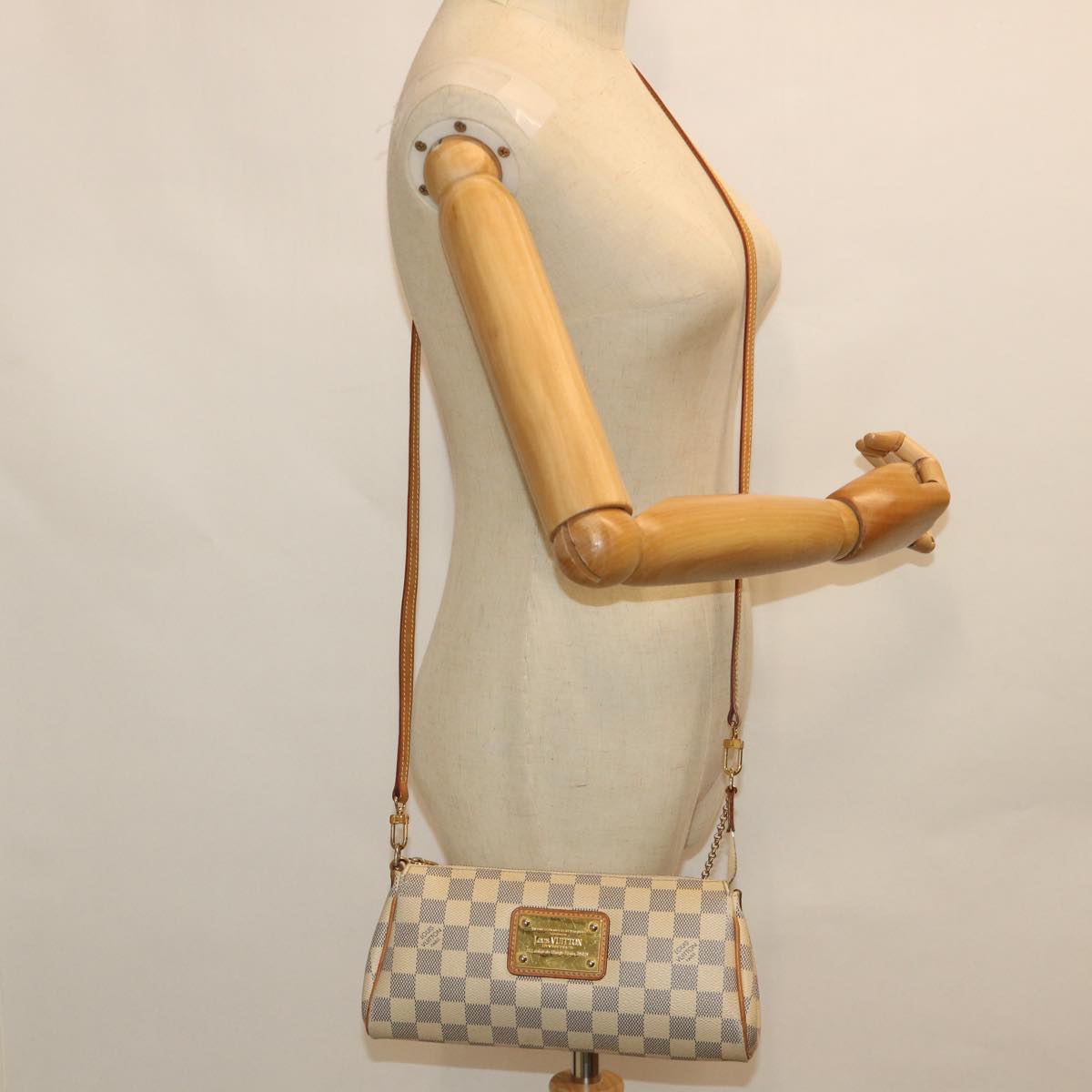 LOUIS VUITTON Damier Azur Eva Shoulder Bag 2way N55214 LV Auth 55519