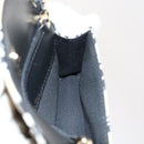 CHANEL Mini Matelasse Shoulder Bag Canvas Beige Black CC Auth 55538AV-22