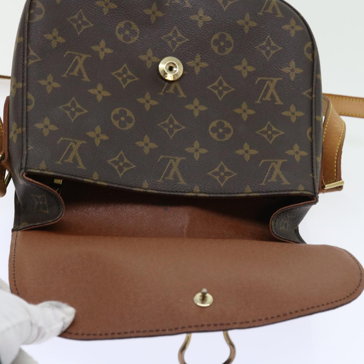 LOUIS VUITTON Monogram Saint Cloud GM Shoulder Bag M51242 LV Auth 55542