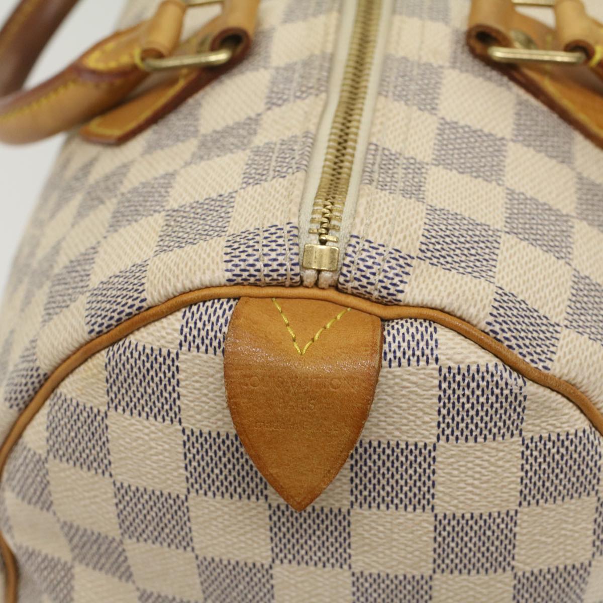 LOUIS VUITTON Damier Azur Speedy 30 Hand Bag N41533 LV Auth 55563