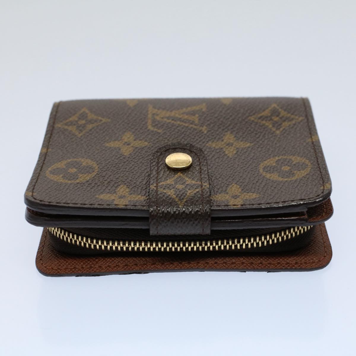 LOUIS VUITTON Monogram Compact Zip Wallet M61667 LV Auth 55620A