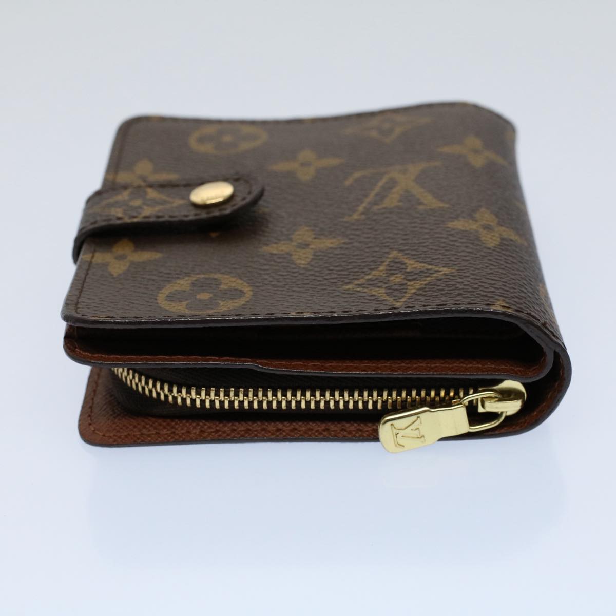 LOUIS VUITTON Monogram Compact Zip Wallet M61667 LV Auth 55620A