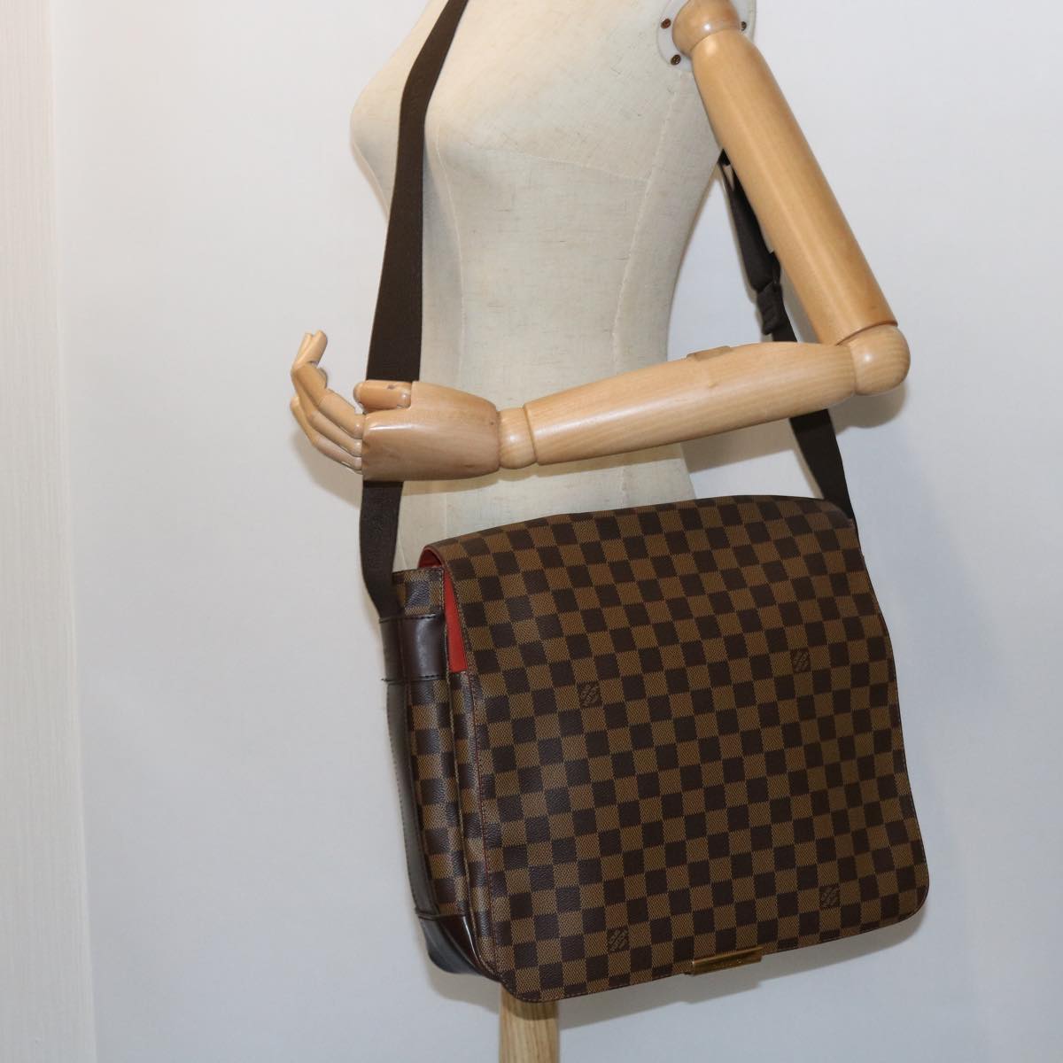 LOUIS VUITTON Damier Ebene Abbesses Shoulder Bag N45257 LV Auth 55695