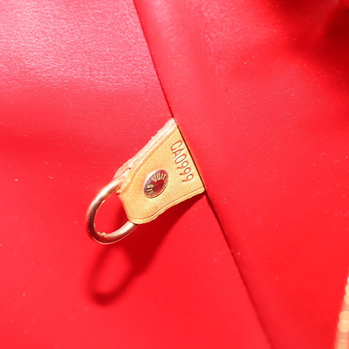 LOUIS VUITTON Monogram Vernis Houston Hand Bag Red M91092 LV Auth 55796