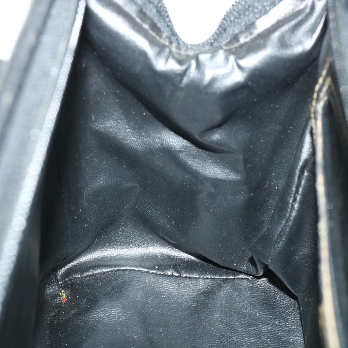 FENDI Pecan Canvas Hand Bag Coated Canvas 2way Gray Black Auth 55821