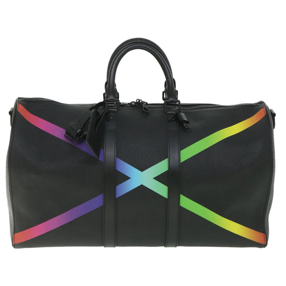 LOUIS VUITTON Taiga Rainbow Keepall Bandouliere 50 Boston Bag M30345 Auth 55863S