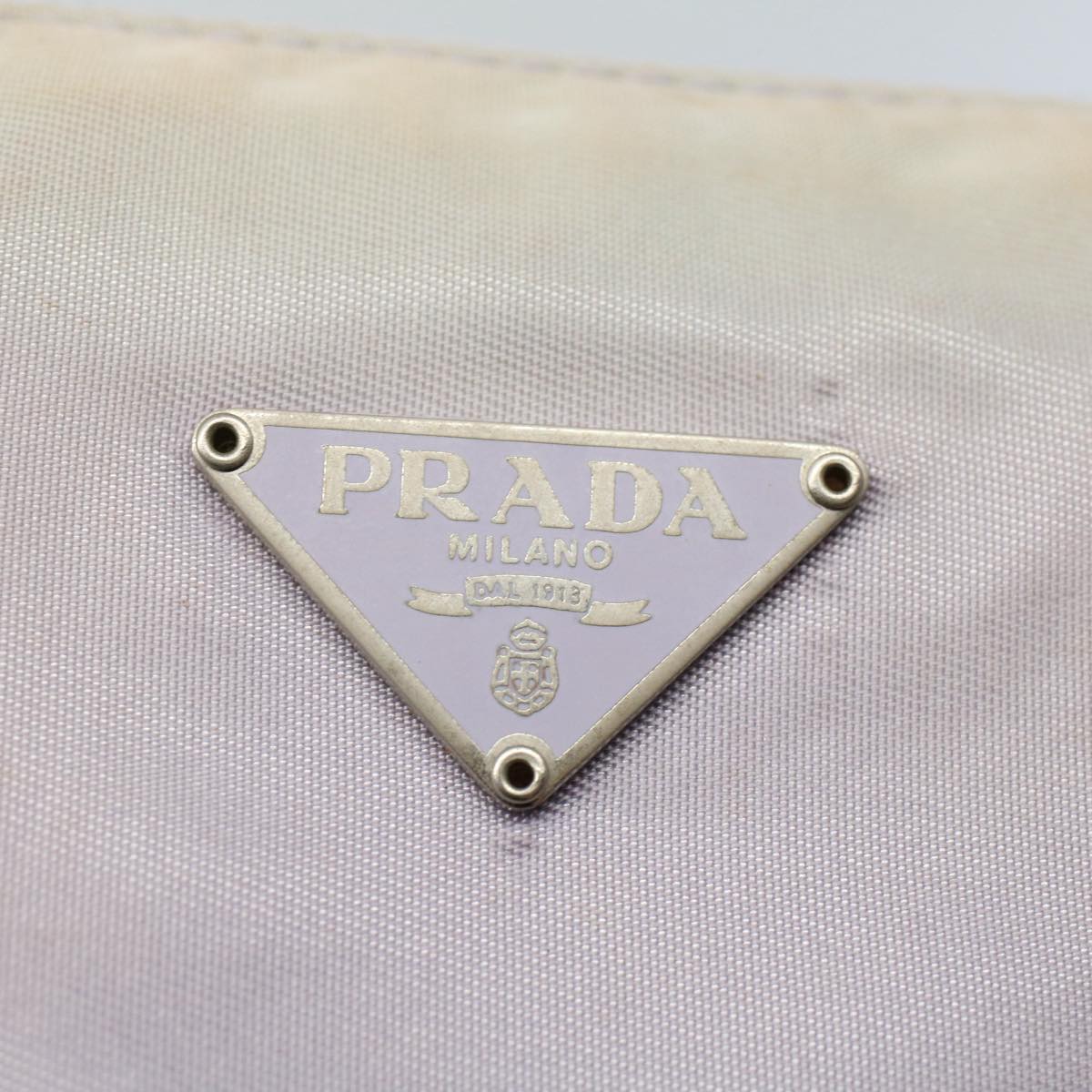 PRADA Accessory Pouch Nylon Purple Auth 55891