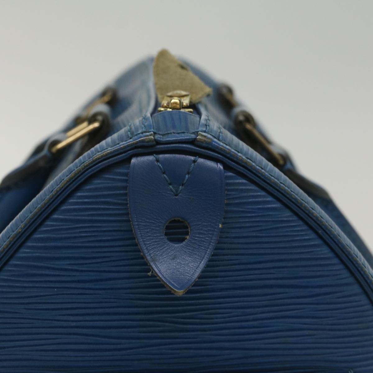 LOUIS VUITTON Epi Speedy 25 Hand Bag Toledo Blue M43015 LV Auth 55996