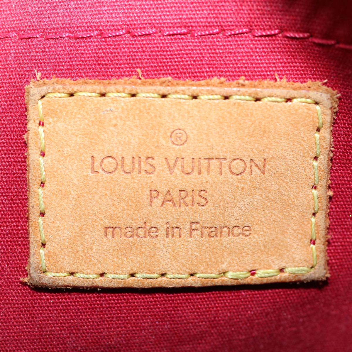 LOUIS VUITTON Vernis Rosewood Avenue Hand Bag Pomme D'amour M93507 LV Auth 56003