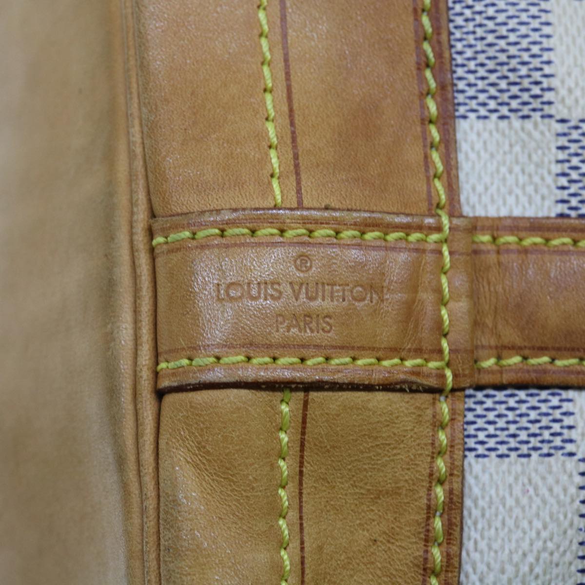 LOUIS VUITTON Damier Azur Noe Shoulder Bag N42222 LV Auth 56040