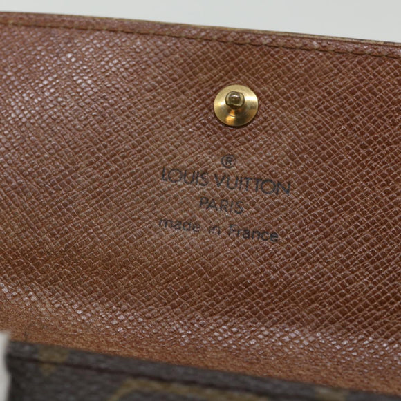 LOUIS VUITTON Monogram Portefeuille Elise Wallet M61654 LV Auth 56115