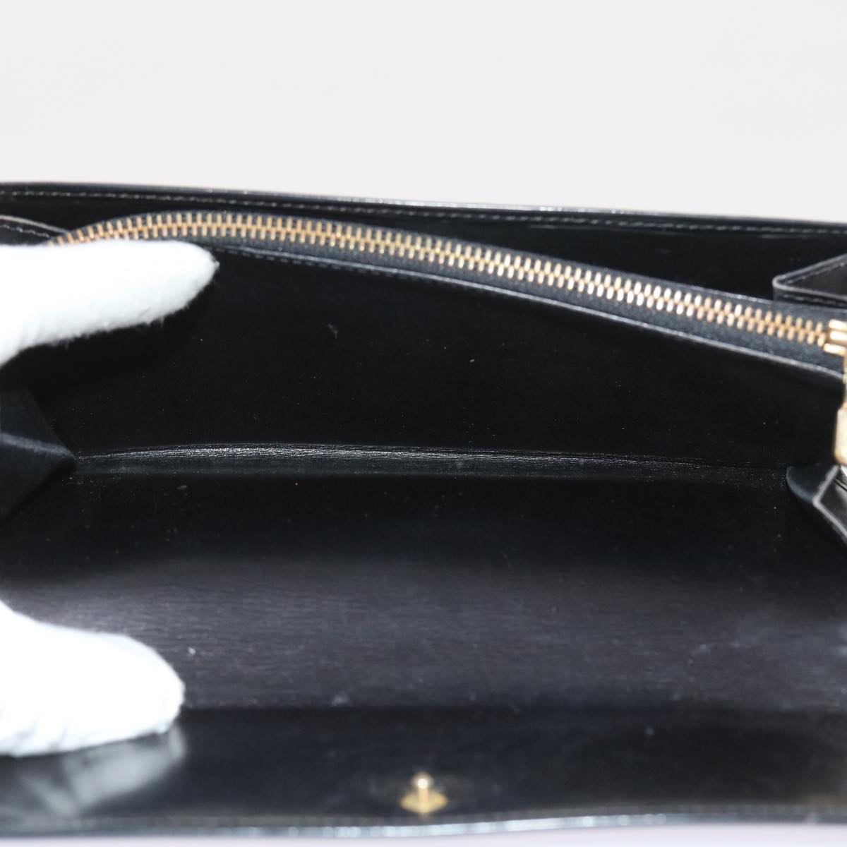 LOUIS VUITTON Epi Pochette Porte Monnaie Credit Wallet Noir M63572 LV Auth 56119