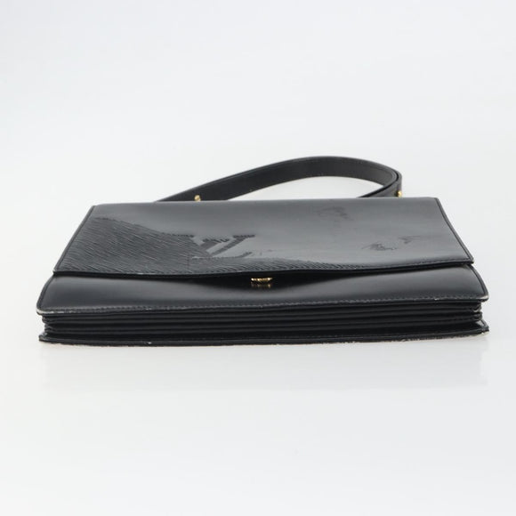 LOUIS VUITTON Opera Line Delph Shoulder Bag Leather Black M63932 LV Auth 56152